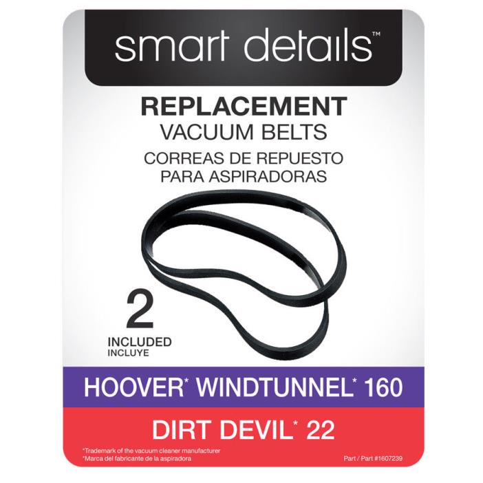 Smart Details Replacements 2-Pack Vacuum Belt for Hoover