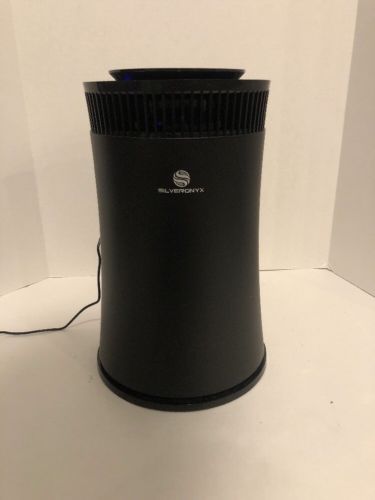 SilverOnyx Air Purifier with True HEPA Filter,  5-Speed Fan, Large Room - Black