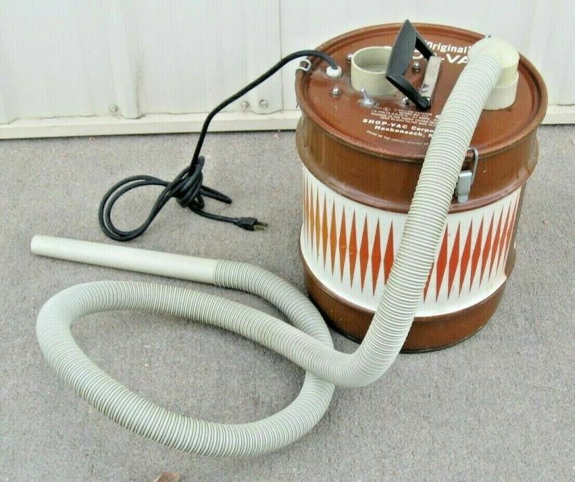 Vintage 50s 60s Tested++ THE ORIGINAL SHOP VAC 5 Gallon Metal Canister Vacuum
