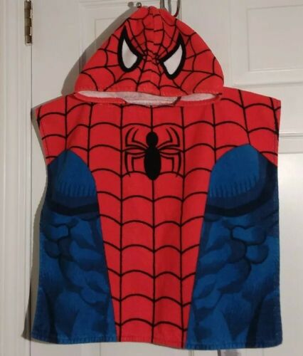 Marvel Ultimate Spider Man Hooded Poncho Towel Youth Cotton