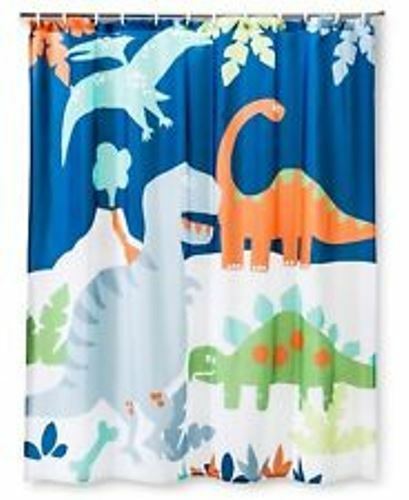 Circo Dino Fabric Shower Curtain Kids NEW Dinosaur Green Blue Boys NEW  NWT