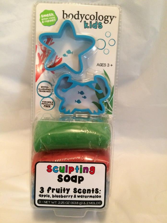 BODYCOLOGY Kids Sculpting Soap Apple Blueberry Watermelon 6.75 oz 3+