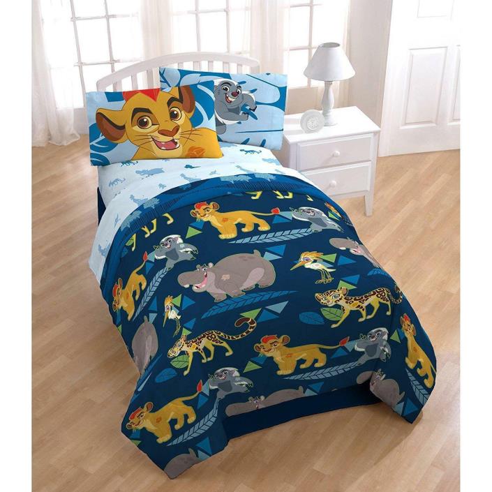 Lion Guard 4pc Twin Bedding Set Reversible Comforter Sheets Pillowcase