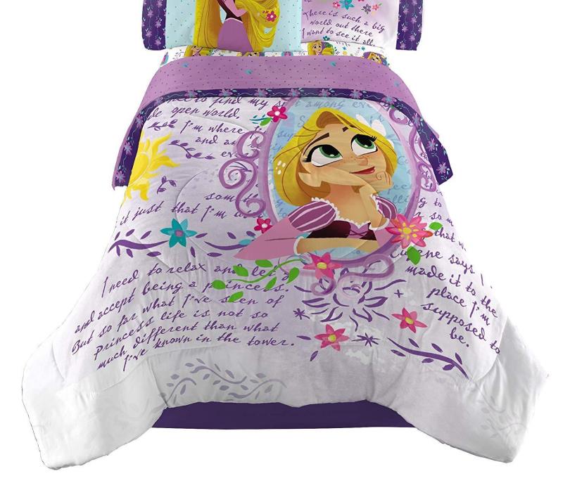 Disney Tangled Dreams and Adventure Twin Comforter, Multicolor/White