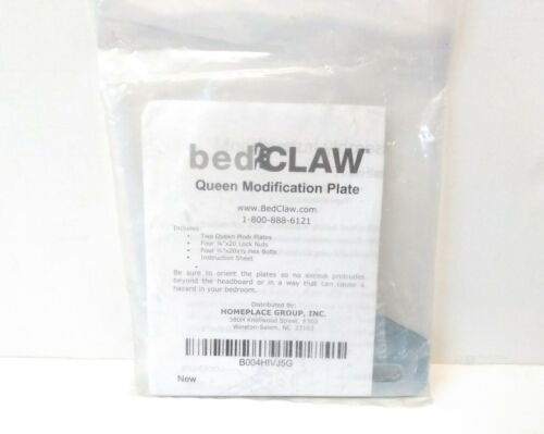 Bed Claw Queen Bed Modification Plate, Headboard Attachment Bracket, Set of 2