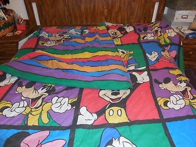 DISNEY FULL SIZE  COMFORTER SHEET SET 2 CURTAIN PANELS UC