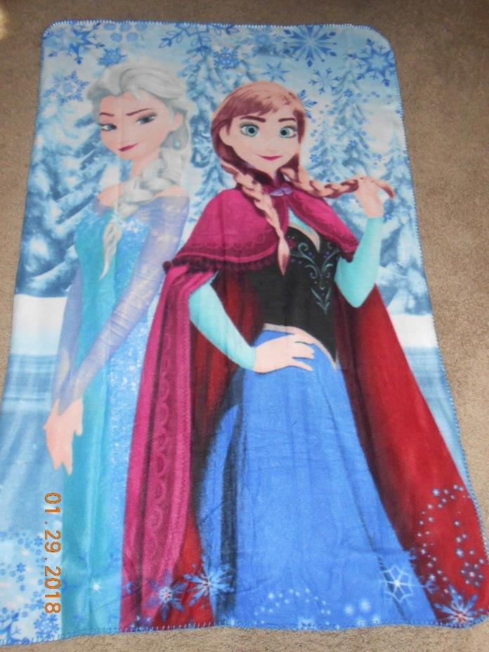 New Disney Frozen Elsa & Anna Plush polar fleece blanket throw bed cover Easter