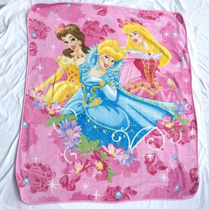 Disney Princesses Jewels And Flowers Fleece Blanket 50