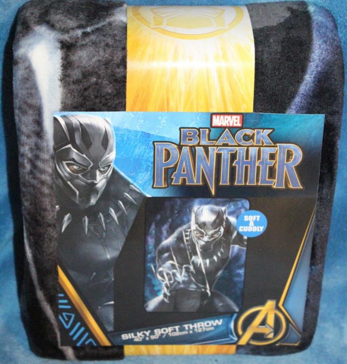 Marvel Black Panther Silky Soft Throw 40