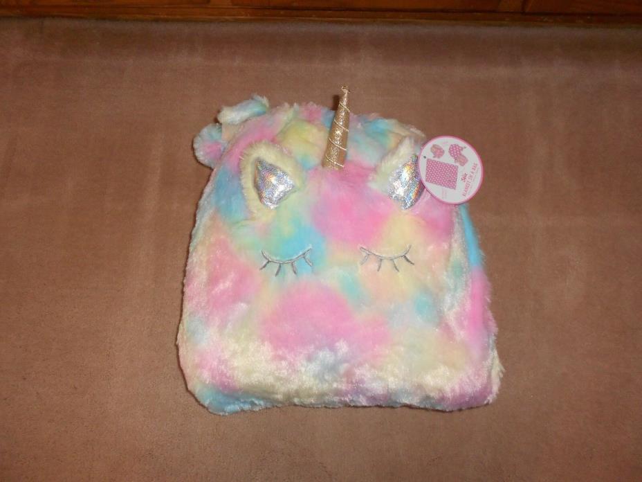 NEW, JUSTICE UNICORN BLANKET IN A BAG, 63