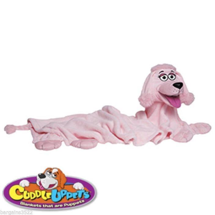 CuddleUppets Pink Plush Soft Cuddle Up Pet Puppet Poodle Dog Snuggly Blanket