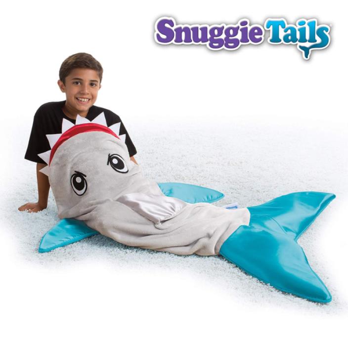 Snuggie Tails SHARK- Comfy Cozy Super Soft Blanket for Kids, As Seen on TV