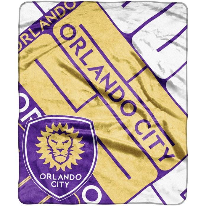 Orlando City FC Plush Fleece MLS Raschel Blanket 50 x 60