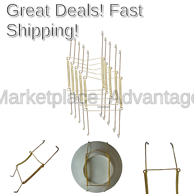 Xinlinke Lot5 10-Inch Large Invisible Plate Wire Hanger Wall Holders with Pro...