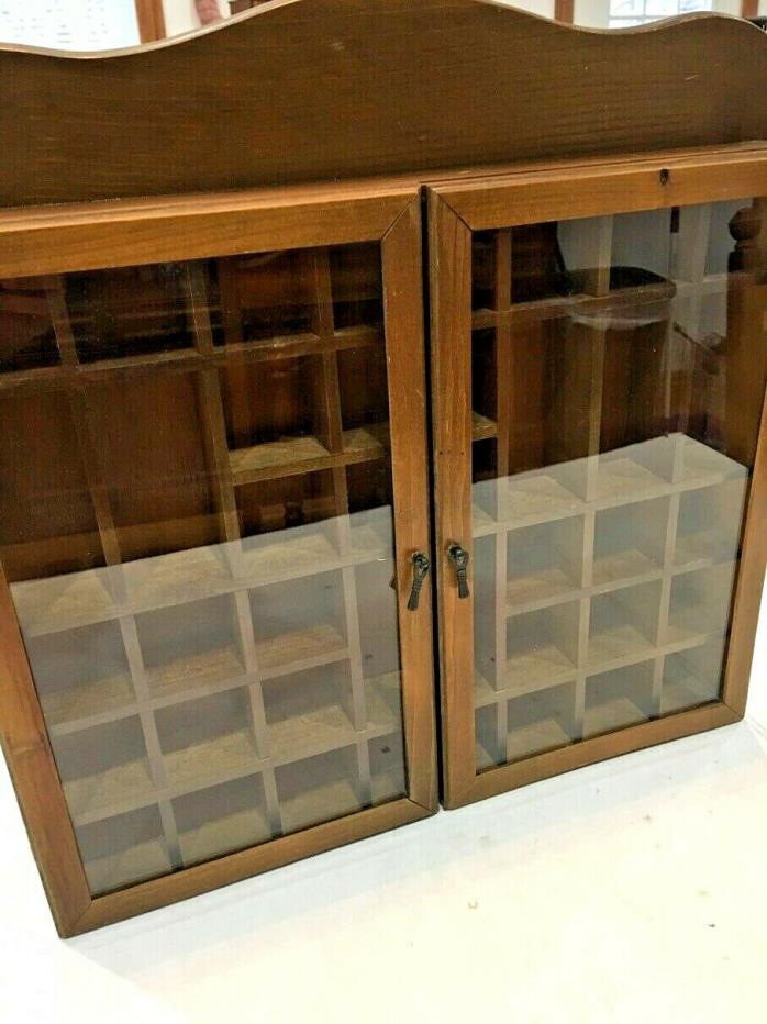 LARGE VINTAGE WOOD SHADOW BOX SHELF CUBBIES MINIATURES FOR TOYS DISPLAY