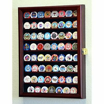 Casino Chips Coins Display Case Cabinet Holder Wall Rack W/ UV Protection Else &