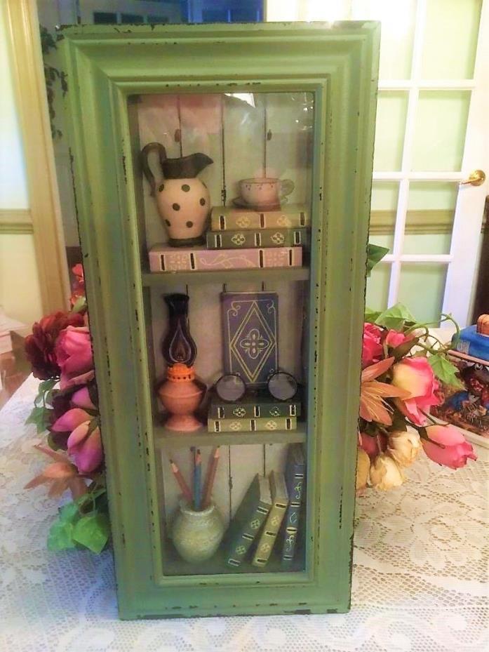 A Cottage Green Shadow Box Wall Hanging