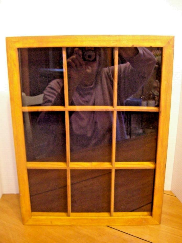 HANGING 12 SECTION WOODEN SHADOW BOX WITH GLASS FRONT 17