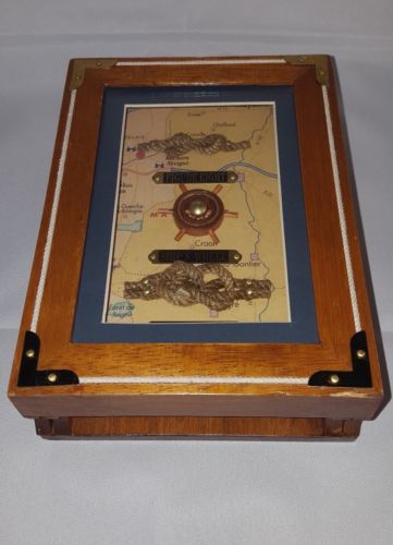 Nautical Theme Small  Shadow Box that Opens Secret Photo Album. Hand crafted