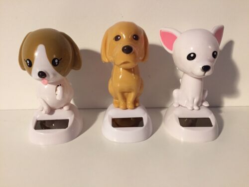 Solar Power Dancing Toys New Set Of 3 Dogs