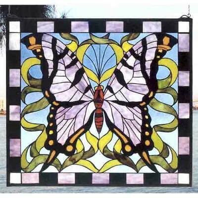 Meyda Tiffany Purple Butterfly Window - 46464