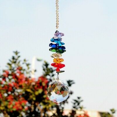 Rainbow Maker Crystal Suncatcher Chandelier Ball Prism Pendulum Pendant Decor