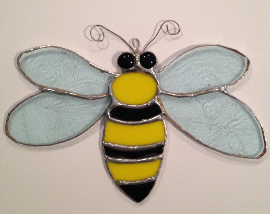 Stained Glass Bumblebee Suncatcher - Made in the USA -CCI