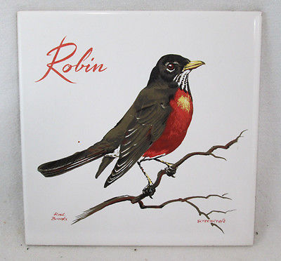 Screen Craft Hand Decorated Ceramic Trivet Numbered 317 Robin 6