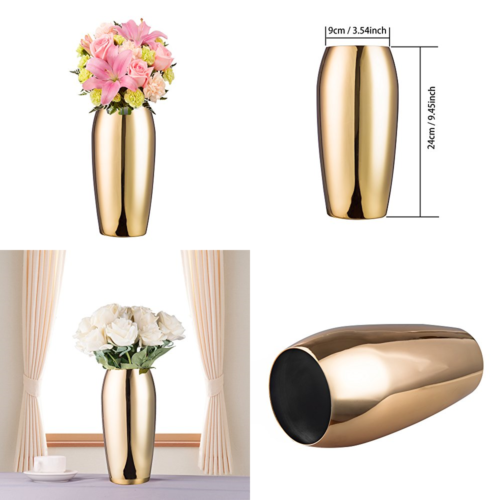Flower Vase Decorative Centerpiece For Home Wedding SUS304 Stainless Steel 9.4