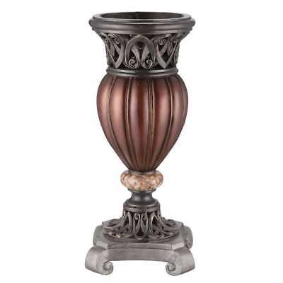 ORE International K-4190V Polyresin Decorative Vase Roman Bronze design 16-Inch