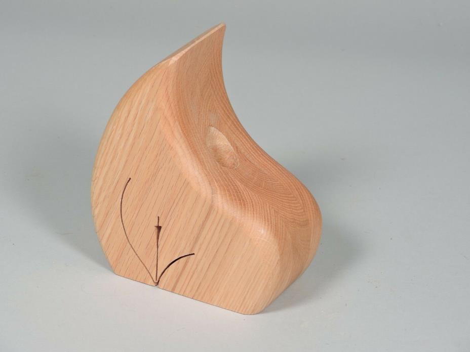 Wood Vase Sculpture for Dry Flowers or Candle by Wood n' Things, Minnesota
