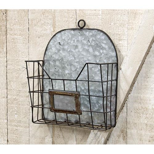 New Collectible Country Primitive Metal Wire Mail Holder Wall Pocket