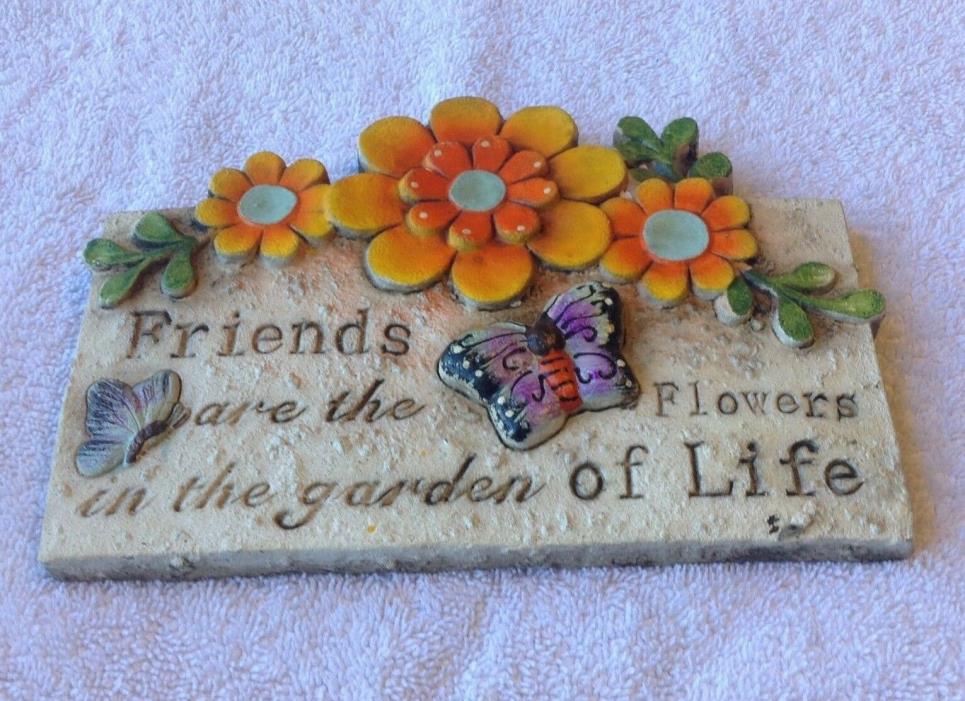 FRIENDSHIP GIFT Decorative Outdoor Painted Stone Wall Art for Garden or Porch