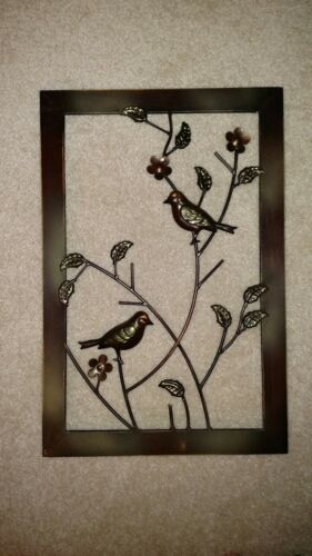 Rustic Vintage Country Bird And Branch Metal Wall Art