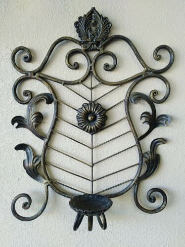 decorative wrought iron wall sconce hanging wall art candleholder