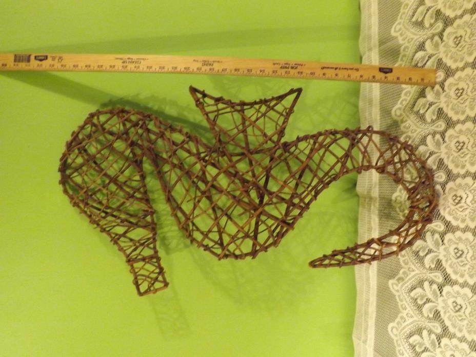 SEAHORSE Grapevine  Art Hand Made Wood Hanging Home Decor 30