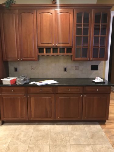 Kitchen Cabinets, Counter Tops & TV