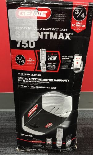 SilentMax Garage Door Opener 3/4 HP Belt Drive Quiet Powerful Smooth Operation