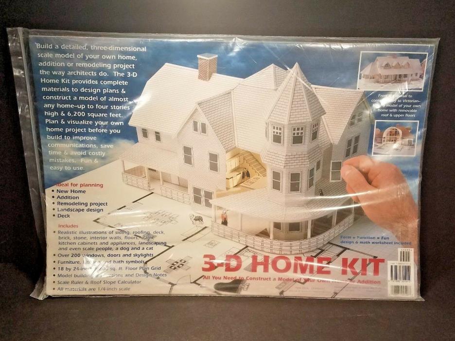 3-D Home Design Kit Scale Model Blue Print Planner
