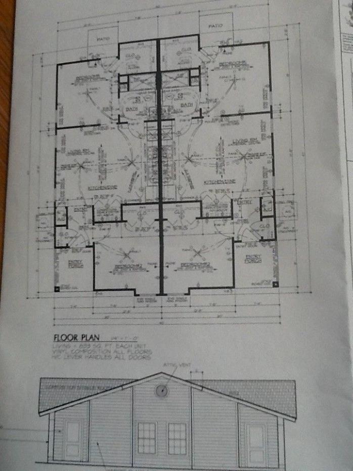 Architectural plans for handicap accessible duplex