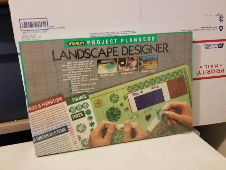 Stanley Project Planners LANDSCAPE DESIGNER Kit Layout Board 1988 BRAND NEW SEAL