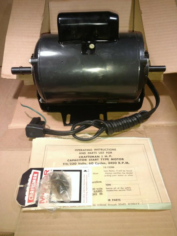 VTG Sears Craftsman 1 HP 8 or 10 inch Table Saw Motor 113.12200 NEW IN BOX