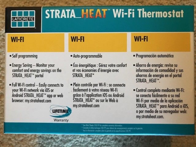 Laticrete Strata Heat Programmable Wi-Fi Thermostat Schluter Floor Heat