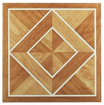 Vinyl Tiles Peel Stick Floor Self Adhesive Flooring Gloss Wood Inlaid Parquet 20