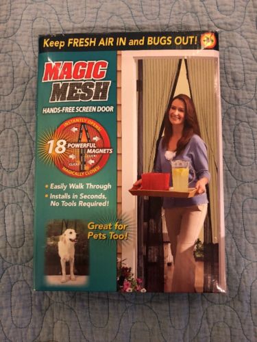 New Magic Mesh Hands-Free Screen Door magnets AS SEEN ON TV No Box Anti-bug fly