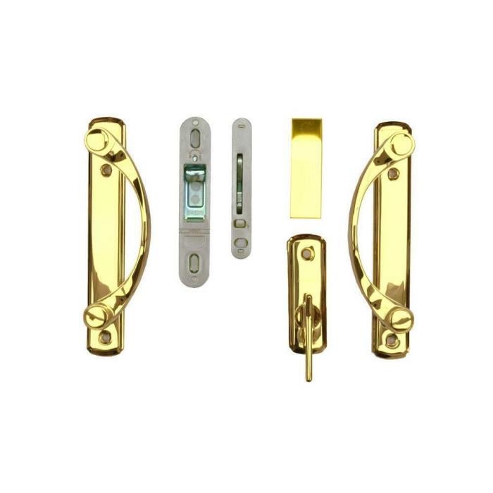 Andersen Door Newbury Gliding paito Door Hardware Set Bright Brass (2565684)