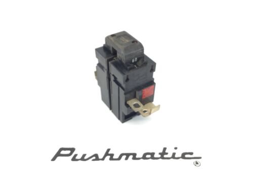 60 Amp Pushmatic Bulldog P260 Breaker Double or 2 Pole 60A