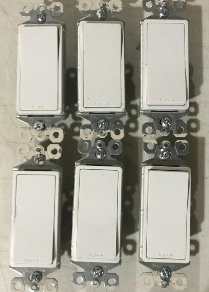 Legrand Radiant 15-Amp 3-Way White Rocker Light Switch 6 Pcs