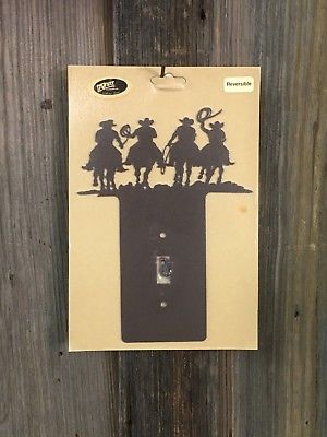 Lazart Rustic Round Up Collector's Series Cowboy Rodeo Light Switch Cover Plate