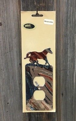 Lazart Rustic Mare and Colt Collector's Series Horses Outlet Plug Cover Plate